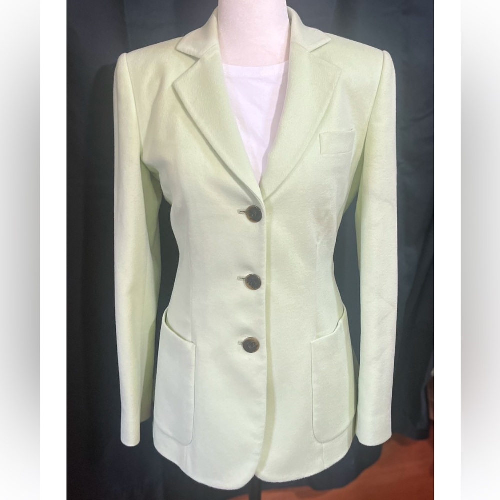 Georgio Armani Pale Mint Green Cashmere Womans Suit Jacket Prisitne Condition!!